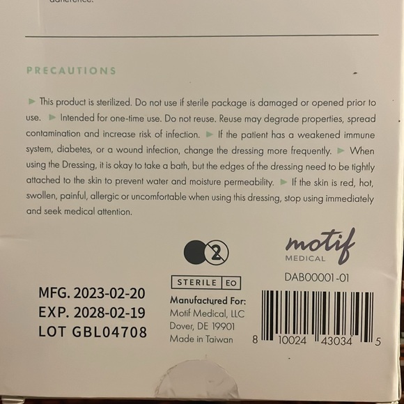 Motif Medical C-Section Dressing System - Picture 4 of 13